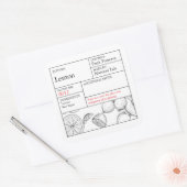 Black & White Apothecary Lemon label スクエアシール (封筒)