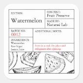 Black & White Apothecary Watermelon label スクエアシール (正面)