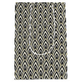 Black & White Art Deco  ミディアムペーパーバッグ (裏面)