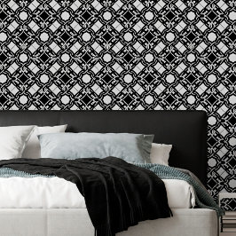Black White Art Deco Interlaced Pattern 壁紙
