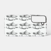 Black & White Ballet Shoes Samsung Galaxyケース (裏面横)