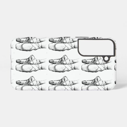 Black & White Ballet Shoes Samsung Galaxyケース (裏面横)