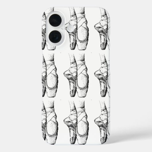 Black & White Ballet Slipper Case-Mate iPhoneケース (裏面)