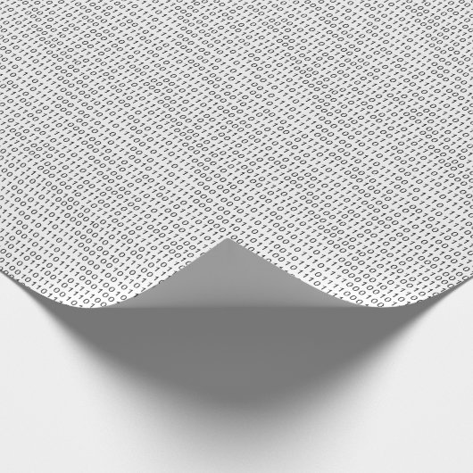 Black White Binary Stripe ラッピングペーパー (角)