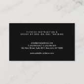 Black & White Bold Barbell Personal Trainer Simple 名刺 (裏面)