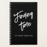 Black & White Bold Script Personalized Name  プランナー手帳<br><div class="desc">Stay organized in style and keep your loved ones close with this personalized planner. This customizable planner is designed to bring a touch of fun and inspiration to your day while keeping your life on track! Personalize with your name and date or text of your choice, creating a unique custom...</div>