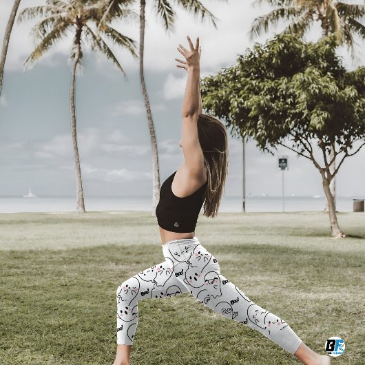 Black & White "Boo!" Cute Halloween Party カプリレギンス