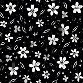 Black White Botanical Blanket Personalized Minimal フリースブランケット