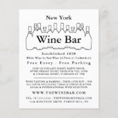Black & White Bottles, Wine Bar/Winery Advertising チラシ (正面)