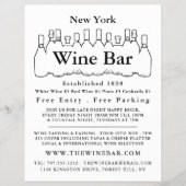 Black & White Bottles, Wine Bar/Winery Advertising チラシ (正面)