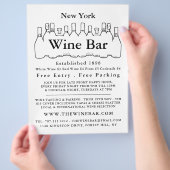 Black & White Bottles, Wine Bar/Winery Advertising チラシ (手)