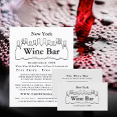 Black & White Bottles, Wine Bar/Winery Advertising チラシ