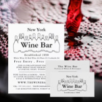 Black & White Bottles, Wine Bar/Winery Advertising