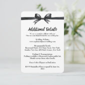 Black & White Bow | Elegant Wedding | Monochrome エンクロージャーカード (スタンド正面)