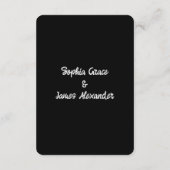 Black & White Bow | Elegant Wedding | Monochrome エンクロージャーカード (裏面)