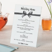 Black & White Bow | Elegant Wedding | Monochrome 台座サイン (インサイチュ)