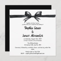 Black & White Bow | Elegant Wedding | Monochrome
