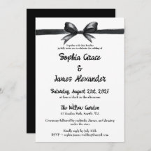 Black & White Bow | Elegant Wedding | Monochrome