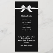Black & White Bow | Elegant Wedding | Monochrome M メニュー (裏面)