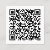 Black White Branding Thank You スクエア名刺 (裏面)