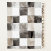 Black White Brown Squares プランナー手帳 (裏面)