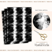 Black White Brushstrokes Collage Tissue Paper 薄葉紙