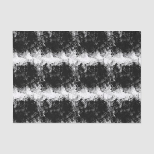Black White Brushstrokes Collage Tissue Paper 薄葉紙 (正面)