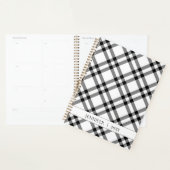 Black & White Buffalo Plaid プランナー手帳 (ディスプレー)
