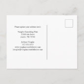 Black White Building Skyline Business Moving 案内ポストカード (裏面)