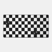 Black & White Businessロゴ会社ブランドチェッカー デスクマット (正面)