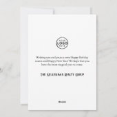 Black White Business Christmas シーズンカード (裏面)