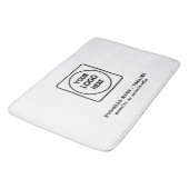 Black White Business Logo Text Branding Bath Mat バスマット (アングル)
