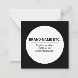 Black White Business Name Note Card ノートカード