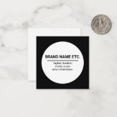 Black White Business Name Note Card ノートカード (正面/裏面インサイチュ)