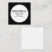 Black White Business Name Note Card ノートカード (正面/裏面)