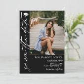 Black White Calligraphy Graduation セーブザデート (スタンド正面)