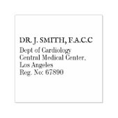 Black & White Cardiology Doctor Address セルフインキングスタンプ (デザイン)