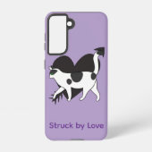 Black & White Cat “Struck by Love” Galaxy Case Samsung Galaxyケース (裏面)