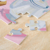 Black & White Cat, Tea and Pastries Jigsaw Puzzle ジグソーパズル (側面)