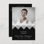 Black & White Celebration Life Funeral Lace Effect (正面/裏面)