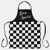 Black & White Checkerboard Apron エプロン (正面)