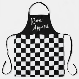 Black & White Checkerboard Apron エプロン