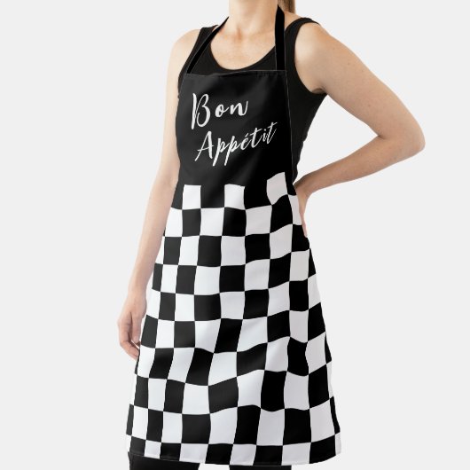 Black & White Checkerboard Apron エプロン (インサイチュ)