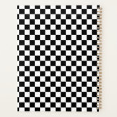 Black White Checkered Checkerboard プランナー手帳 (裏面)