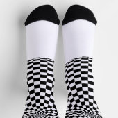 Black/White Checkered Globes Thunder_Cove ソックス (上部)