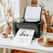 Black & White Cheers to Love Wedding Sign ポスター