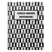Black & White Chess Board Chess Moves Journal ノートブック (正面)