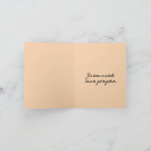 Black & White Chicken Resting Photo カード (内部)