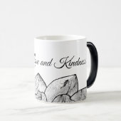 ​Black & White "Choose Love and Kindness" モーフィングマグカップ (正面右)