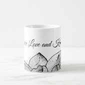 ​Black & White "Choose Love and Kindness" モーフィングマグカップ (中央)